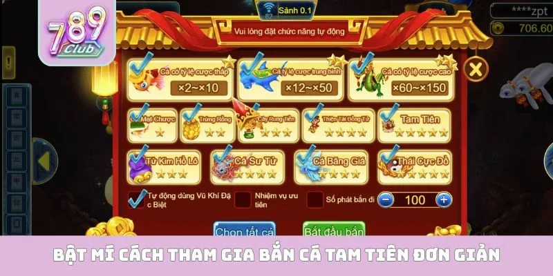 Bắn Cá Tam Tiên - Thám Hiểm Đại Dương Săn Thưởng Lớn Bật mí cách tham gia bắn cá tam tiên đơn giản